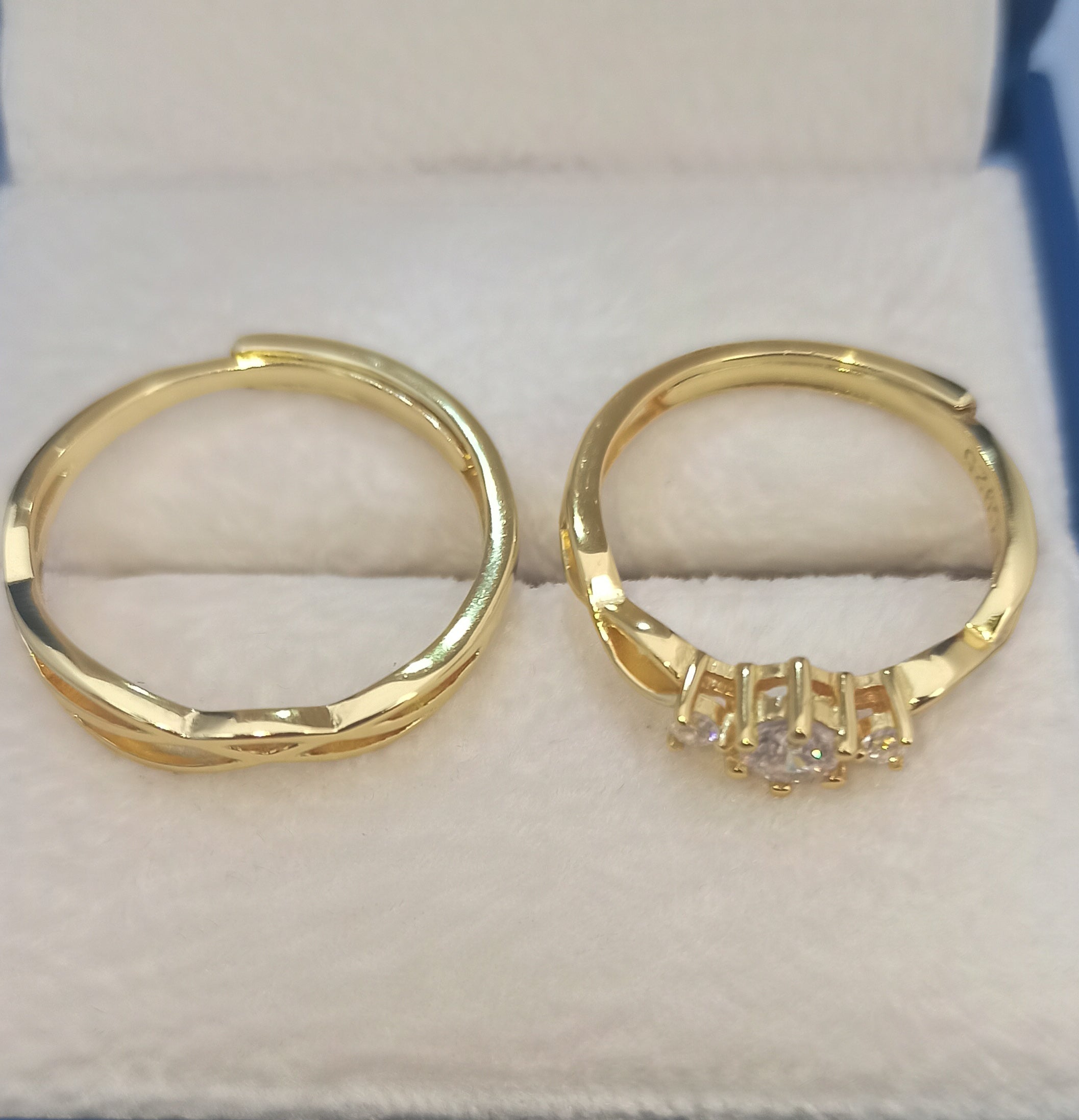 Anillos de Pareja Infinito Material Plata 925 con ba o de oro y