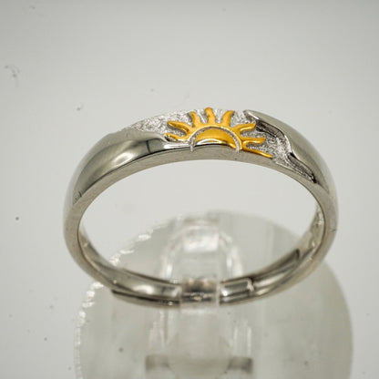 💍 Anillo “Amanecer” – Plata 925 con Detalles en Oro 14K