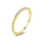 💛 Anillo con Zirconias en Plata 925 con Baño de Oro 14K - Aurora Boré