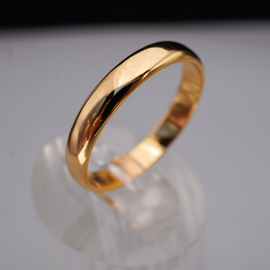 Anillo "Argolla Dorado Clásico" en Plata 925 con Baño de Oro 18K – Banda Clásica 4 mm
