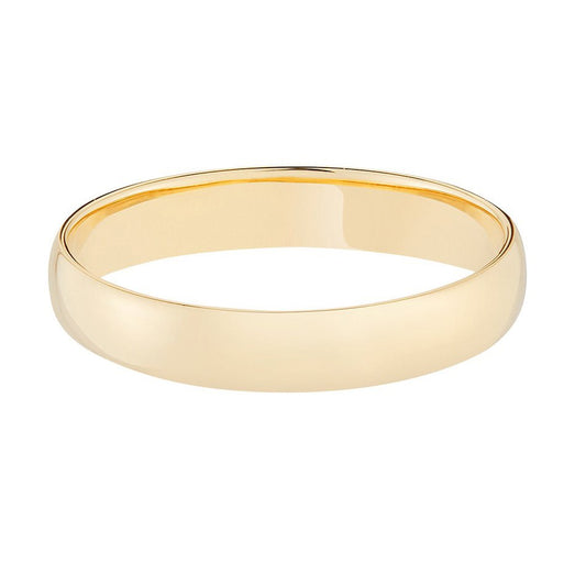 Anillo "Argolla Dorado Clásico" en Plata 925 con Baño de Oro 18K – Banda Clásica Unisex 4 mm
