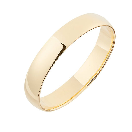Anillo "Argolla Dorado Clásico" en Plata 925 con Baño de Oro 18K – Banda Clásica Unisex 4 mm
