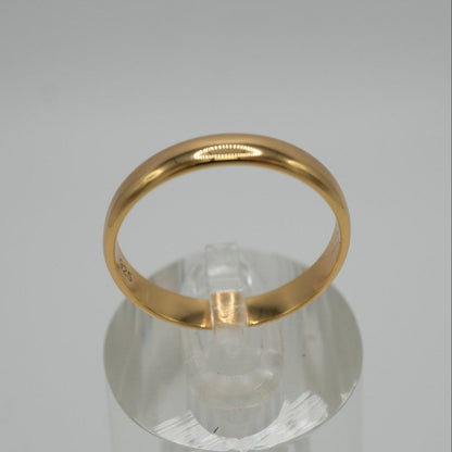 Anillo "Argolla Dorado Clásico" en Plata 925 con Baño de Oro 18K – Banda Clásica Unisex 4 mm