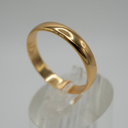 Anillo "Argolla Dorado Clásico" en Plata 925 con Baño de Oro 18K – Banda Clásica Unisex 4 mm