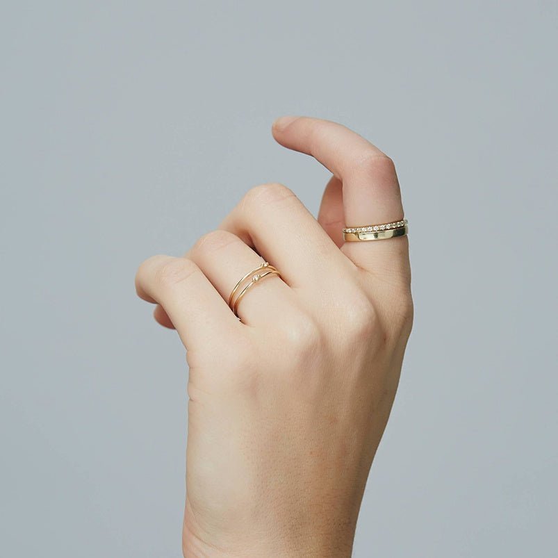 Anillo "Argolla Esencia Dorado" – Plata 925 con Baño de Oro 18K