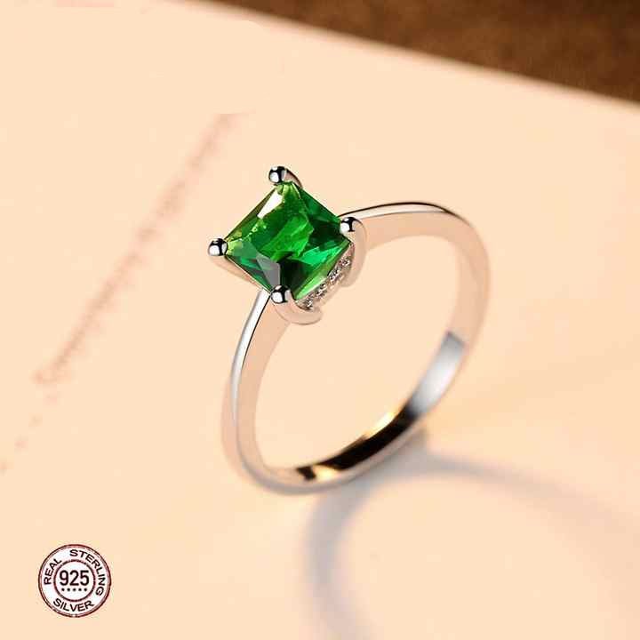✨ Anillo “Aura Esmeralda” – Plata 925 con Zirconia Verde Esmeralda - Aurora Boré