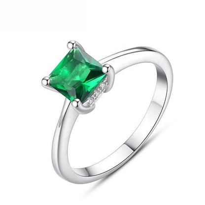 ✨ Anillo “Aura Esmeralda” – Plata 925 con Zirconia Verde Esmeralda - Aurora Boré