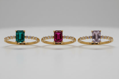 ✨ Anillo “Aurora Mística" – Plata 925 con Baño de Oro
