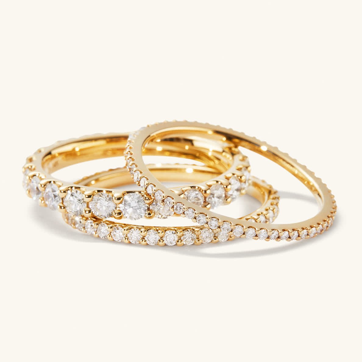 Anillo Banda "Dorada de Brillo" en Plata 925 con baño de Oro 18K