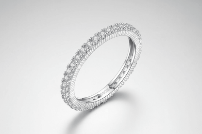 Anillo Banda Infinita en Plata 925 con Zirconias