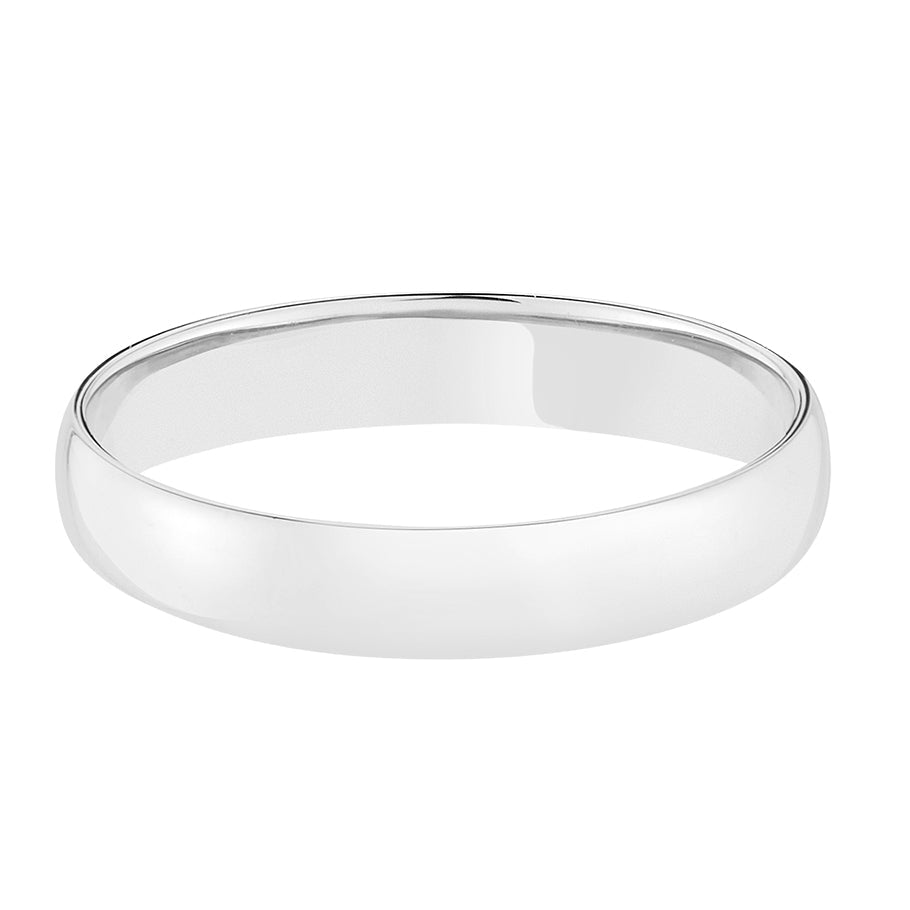 Anillo Clásico en Plata 925 con Baño de Rodio – Banda 4 mm