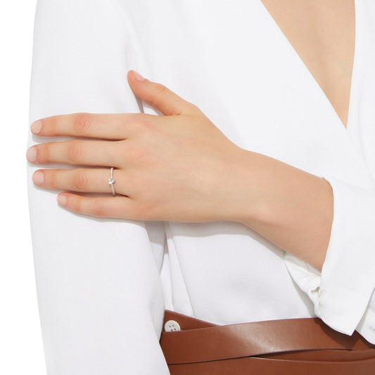 Anillo "Corazón Dorado Radiante" en Plata 925 con baño de Oro 18K