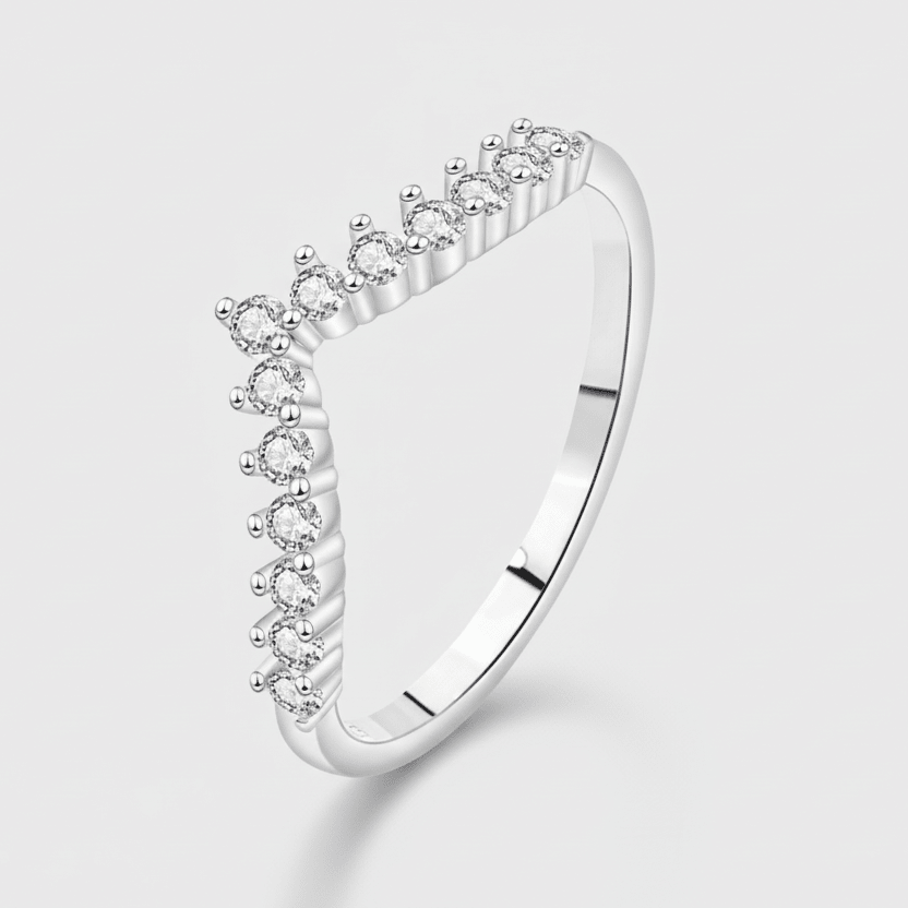 Anillo Corona V – Plata 925 con Zirconias Cúbicas