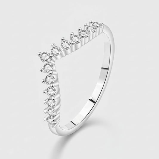 Anillo Corona V – Plata 925 con Zirconias Cúbicas