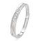 Anillo Dama Línea de Brillo– Plata 925 Ajustable con Zirconias