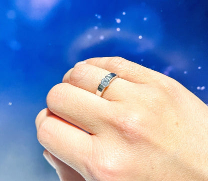 Anillo de Caballero, en Plata 925 con baño de Rodio - Aurora Boré