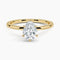 Anillo Clásico de Plata 925 con Baño de Oro y Zirconia en Corte Pera - Aurora Boré