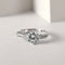 Anillo Solitario Doble Brillo en Plata 925 - Aurora Boré