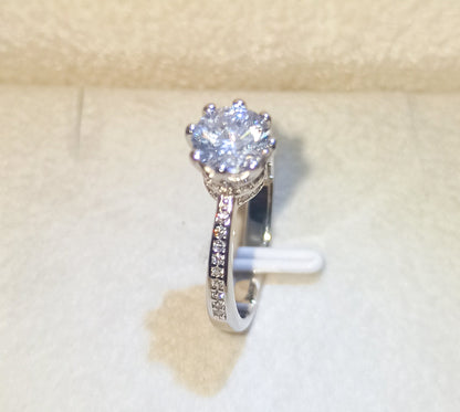 Anillo de Plata 925 y Zirconias estilo corona