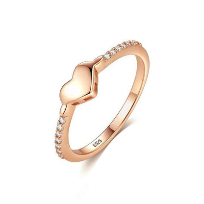 Anillo de plata con baño de oro rosa