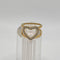 Anillo de Plata con Baño de Oro y Corazón de Zirconias Cúbicas - Aurora Boré