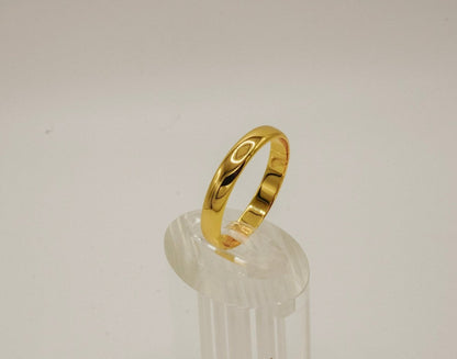 Anillo "Dorado Clásico" en Plata 925 con Baño de Oro 18K – Banda Clásica 4 mm