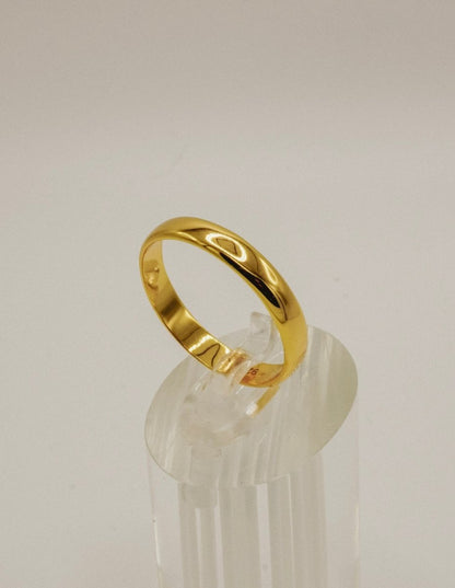 Anillo "Dorado Clásico" en Plata 925 con Baño de Oro 18K – Banda Clásica 4 mm