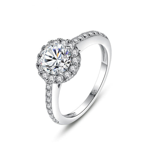 Anillo "Halo de Amor" en Plata 925 con Zirconia Cúbica