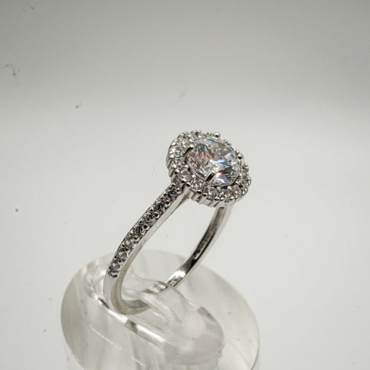 Anillo "Halo de Amor" en Plata 925 con Zirconia Cúbica