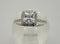 Anillo Halo en Plata 925 con Zirconia Cúbica en Corte Cuadrado