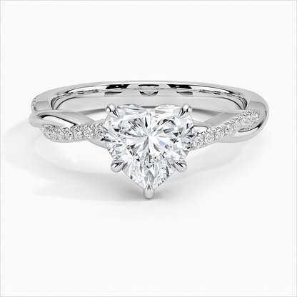 Anillo Infinito de Amor – Plata 925 con Zirconia Cúbica en Forma de Corazón