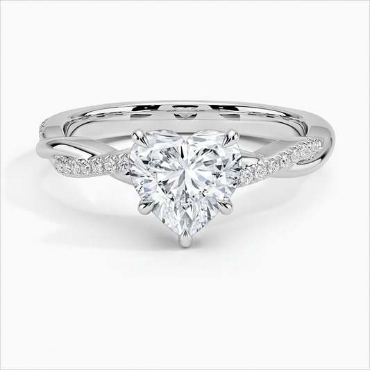 Anillo Infinito de Amor – Plata 925 con Zirconia Cúbica en Forma de Corazón