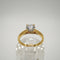 ✨ Anillo “Luz Infinita” – Moissanite Redondo en Plata 925 con Baño de Oro