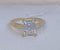 Anillo Material Plata 925 con baño de Oro de 14K Anillo de Lujo Mujer Anillo de corte esmeralda - Aurora Boré