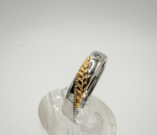 💍 Anillo “Raíces de Oro” – Plata 925 con baño de oro 14K