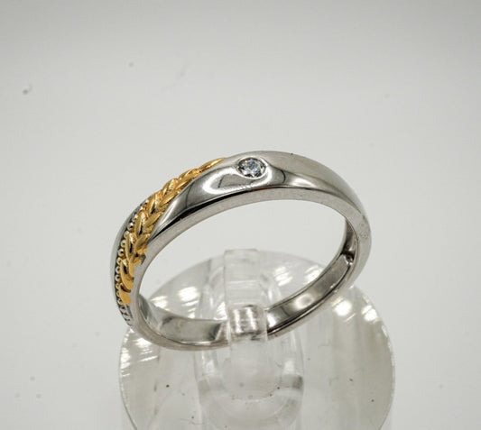 💍 Anillo “Raíces de Oro” – Plata 925 con baño de oro 14K