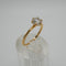 Anillo Solitario de Moissanita en Plata 925 y Baño Oro 18K