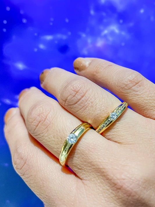 Anillos de Pareja, Plata con Baño de Oro