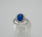 Anilo de Plata 925 con brillante piedra ovalada Azul