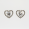 Aretes "Corazón Brillante" en plata 925 con baño de rodio