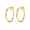 Aretes de Argolla 18mm en Baño de Oro – Estilo Clásico y Versátil - Aurora Boré