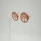 Aretes de plata 925 con baño de oro rosa, forma del árbol de la vida.