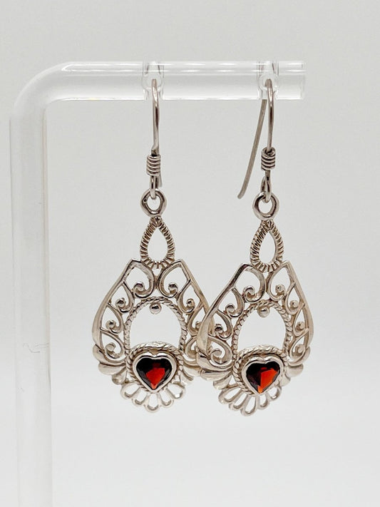 Aretes de Plata con corazón - Aurora Boré