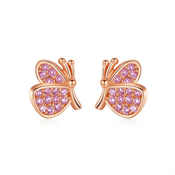 Aretes diseño mariposa en plata 925 - Aurora Boré