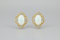 Aretes en plata 925 con baño de Oro 18K y Opalo