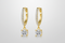 Aretes Huggies tipo Argolla de plata 925 con circonias cúbicas - Aurora Boré
