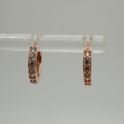 Argollas Brillo Clásico, Plata 925 con Zirconias Cúbicas