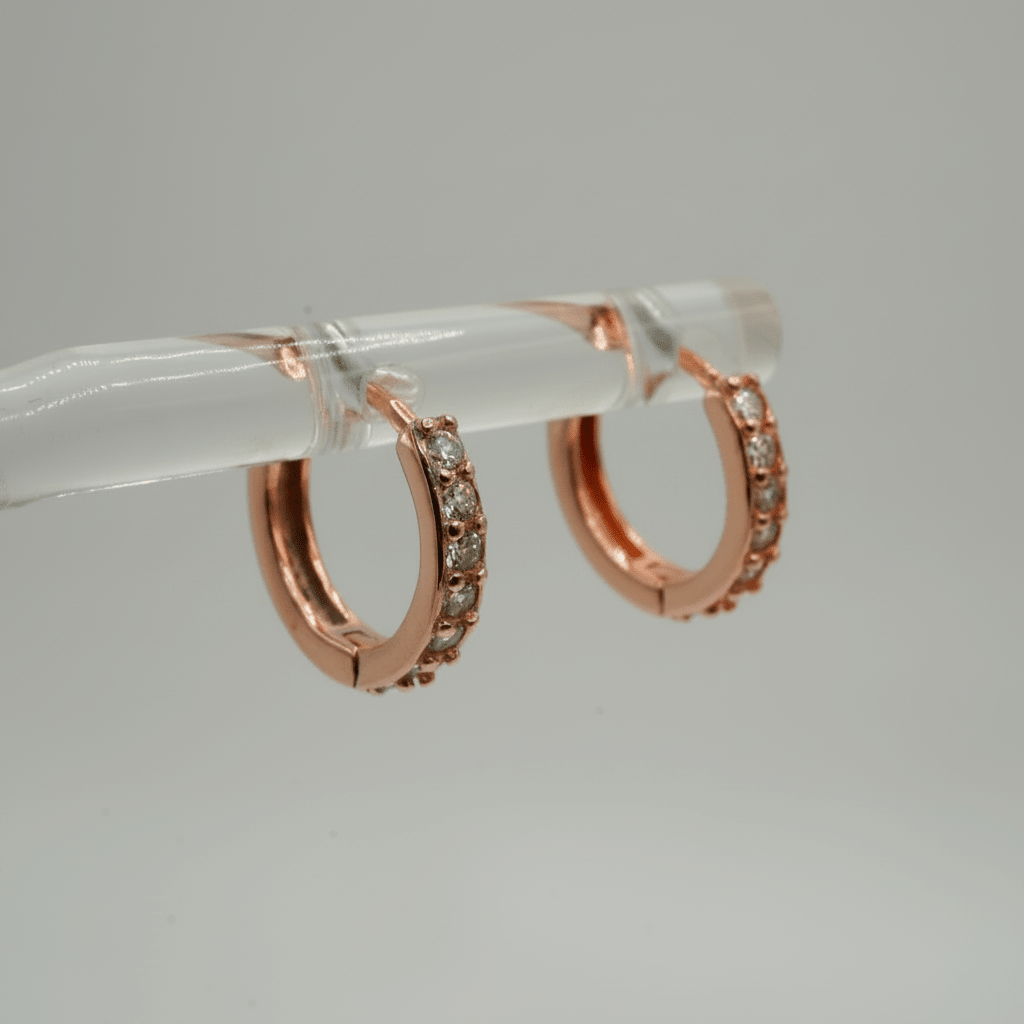 Argollas Brillo Clásico, Plata 925 con Zirconias Cúbicas