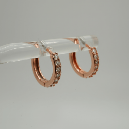 Argollas Brillo Clásico, Plata 925 con Zirconias Cúbicas