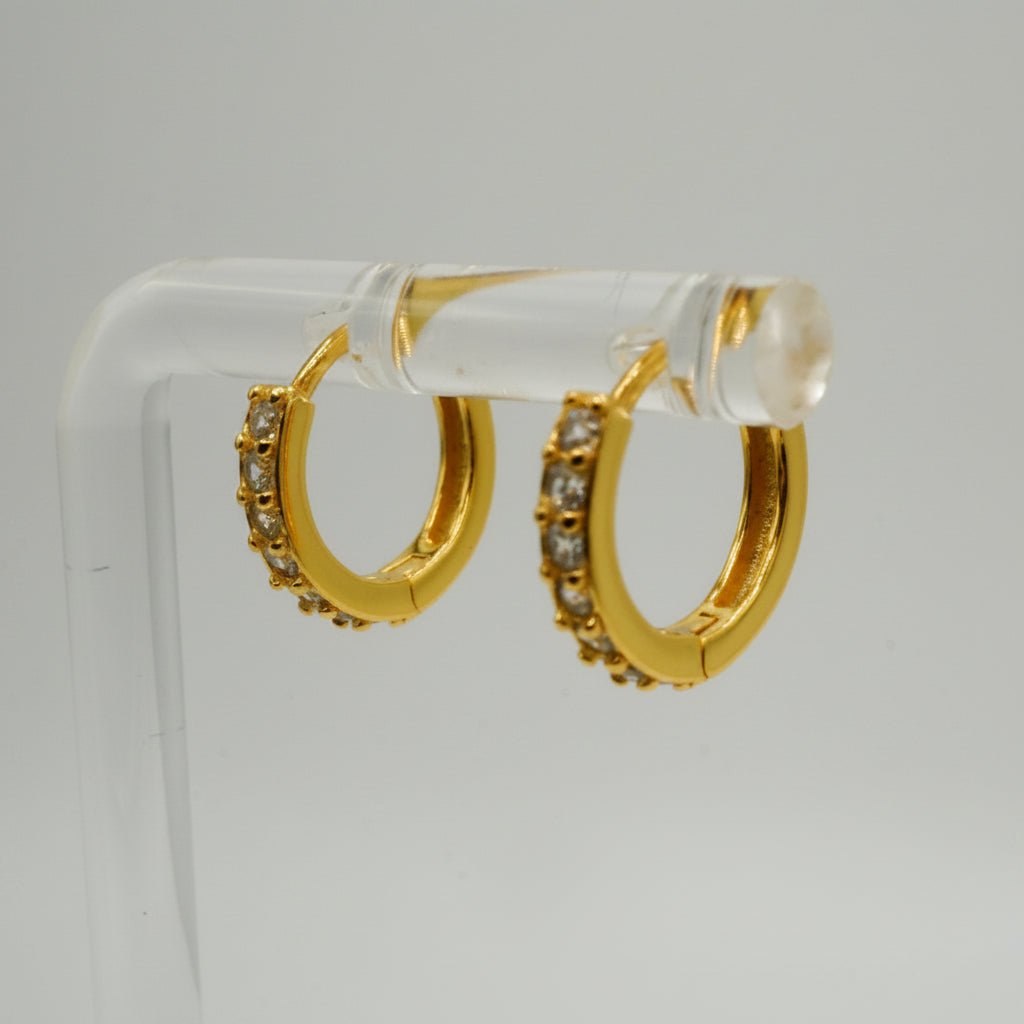 Argollas Brillo Clásico, Plata 925 con Zirconias Cúbicas